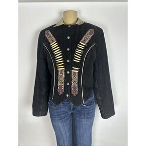 T2 Hand-Beaded Tailored Jacket in Native American Design, VTG 1960's-1970' Wo 10